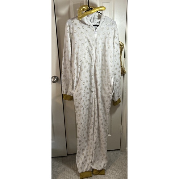 #followme Other - #followme Womens One Piece Christmas Themed Adult Microfleece Hoodie PJs L
